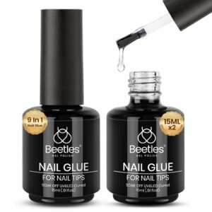 ジェルポリッシュ 9 in 1 ジェルネイルグルー 透明アクリルネイルチップ用 2個入り 15ml 長持ちネイルジェルキット
