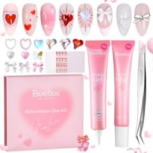 3Dジェルネイルアートラインストーングルーキット - バレンタインネイル限定ネイルデコレーション（ネイルポリッシュ用）