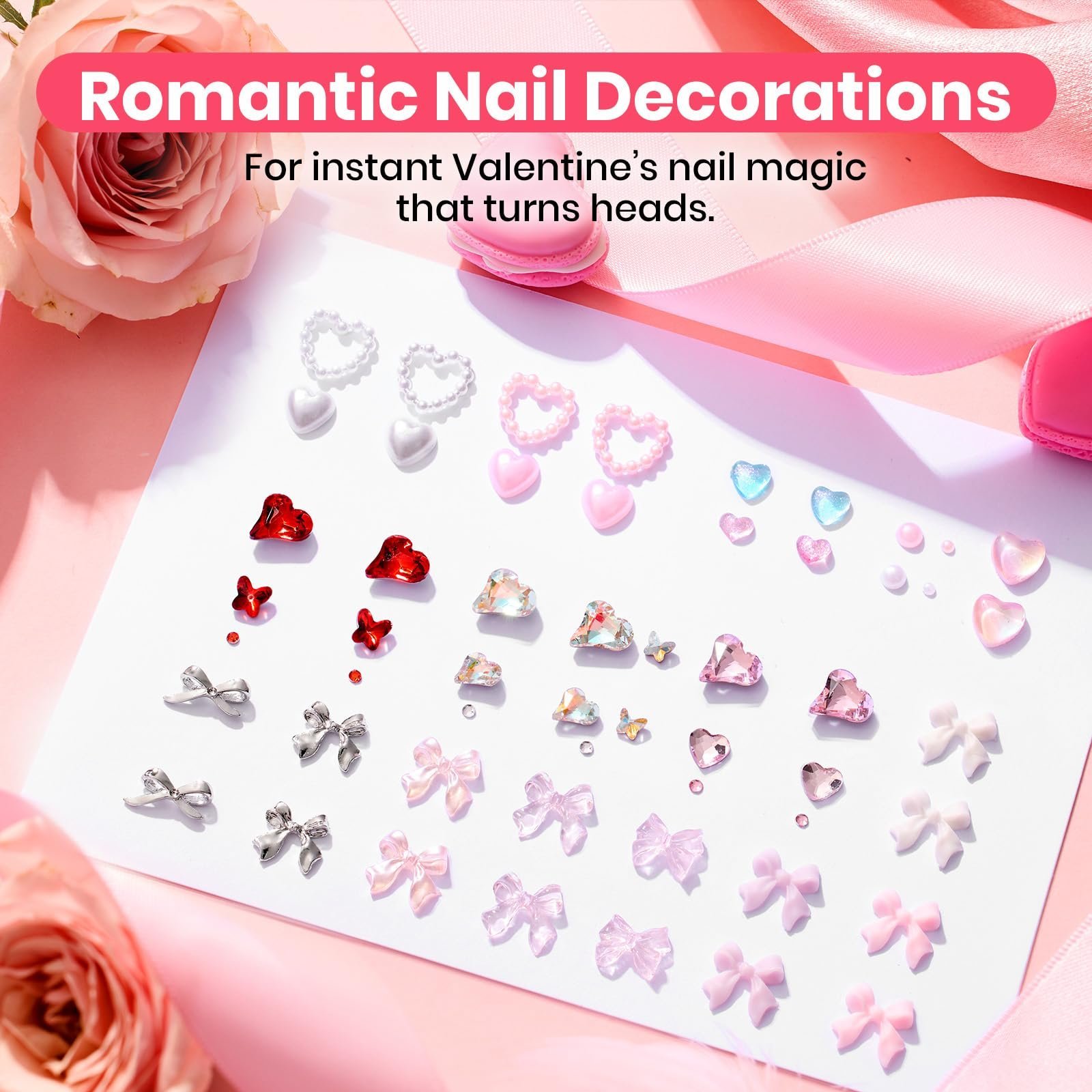 3Dジェルネイルアートラインストーングルーキット - バレンタインネイル限定ネイルデコレーション(ネイルポリッシュ用) - 画像 (5)